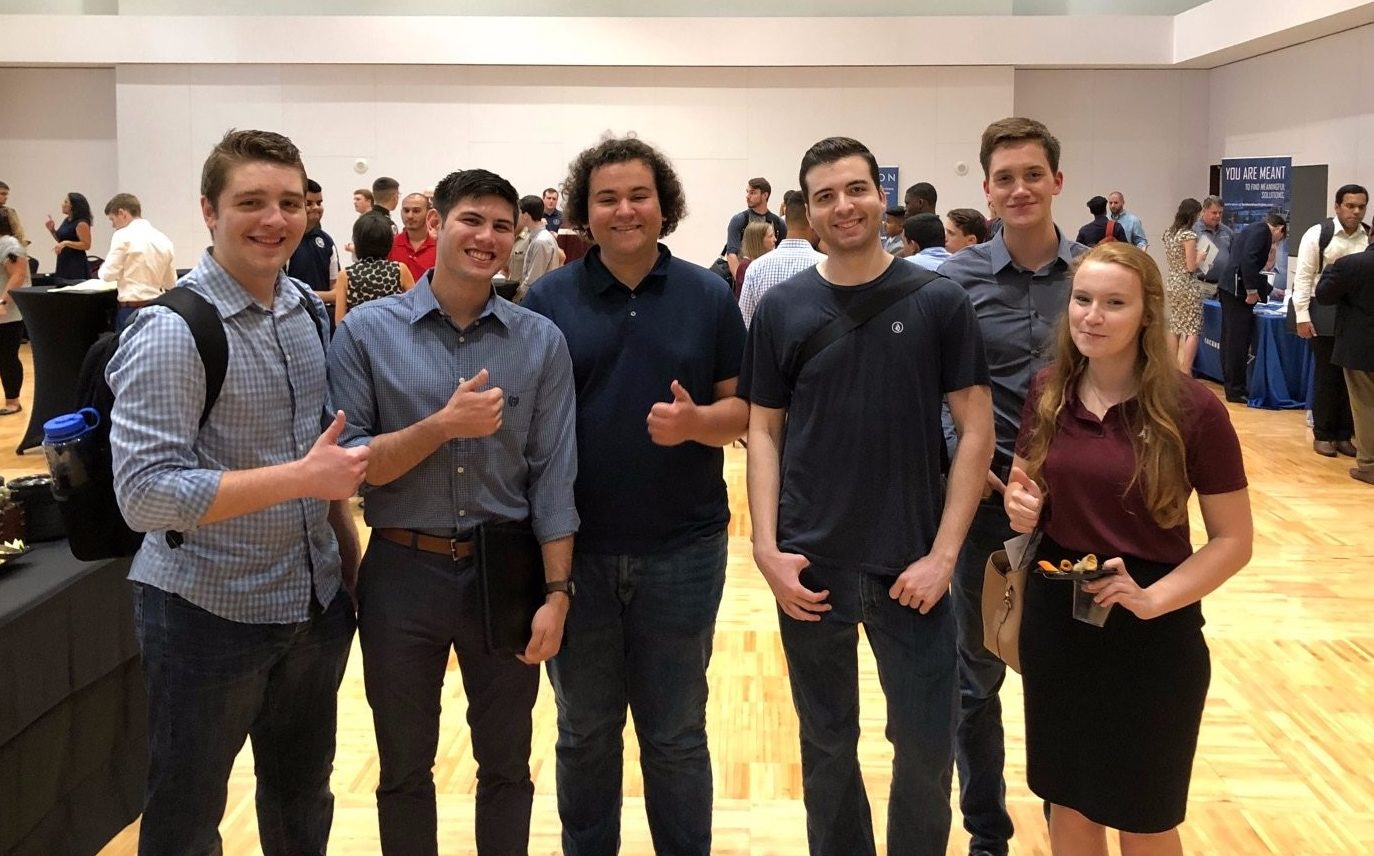 Students at the Texas A&M Cybersecurity Networking Social