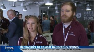 Students at Drone Hackathon