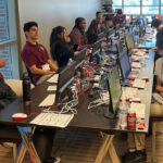 photo of students at computers